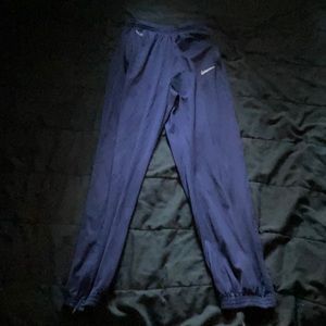 Nike Dri-Fit Navy Blue Zip Up Jogger Sweatpants